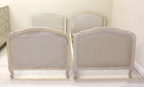 PAIR OF OLD FRENCH CAPITONE DAYBEDS